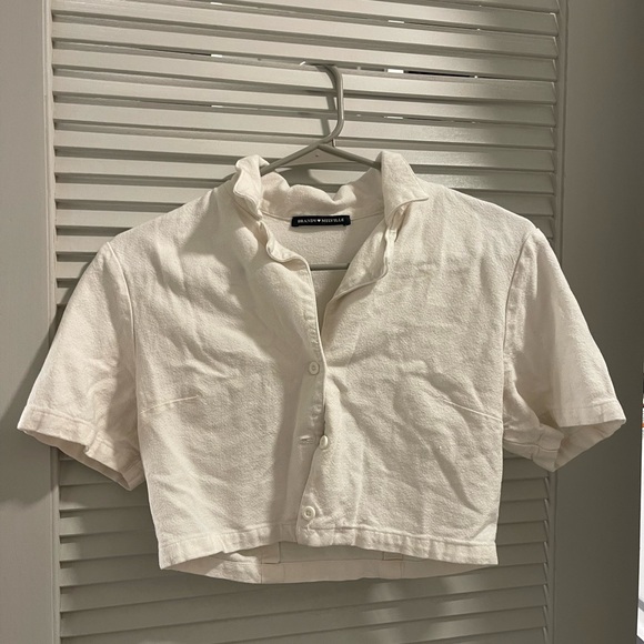 Brandy Melville white button up top - Picture 1 of 2